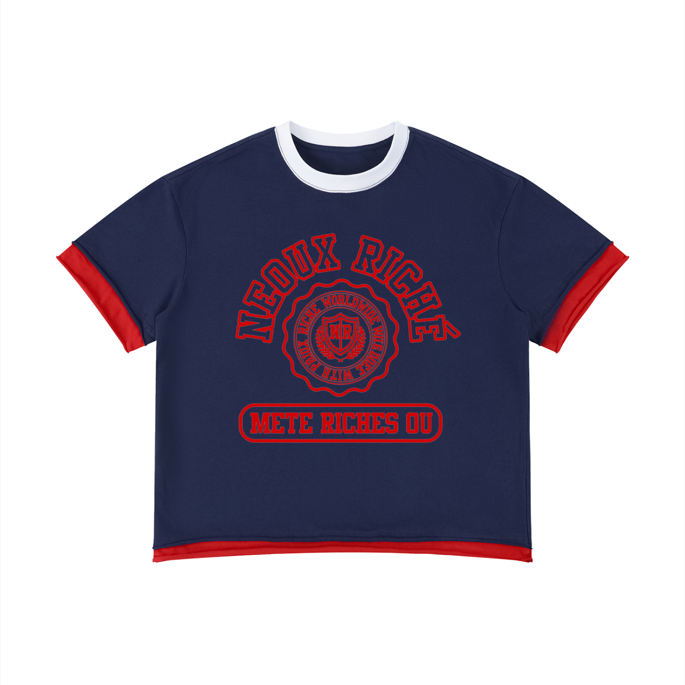 Unisex Boxy Color Block T-Shirt