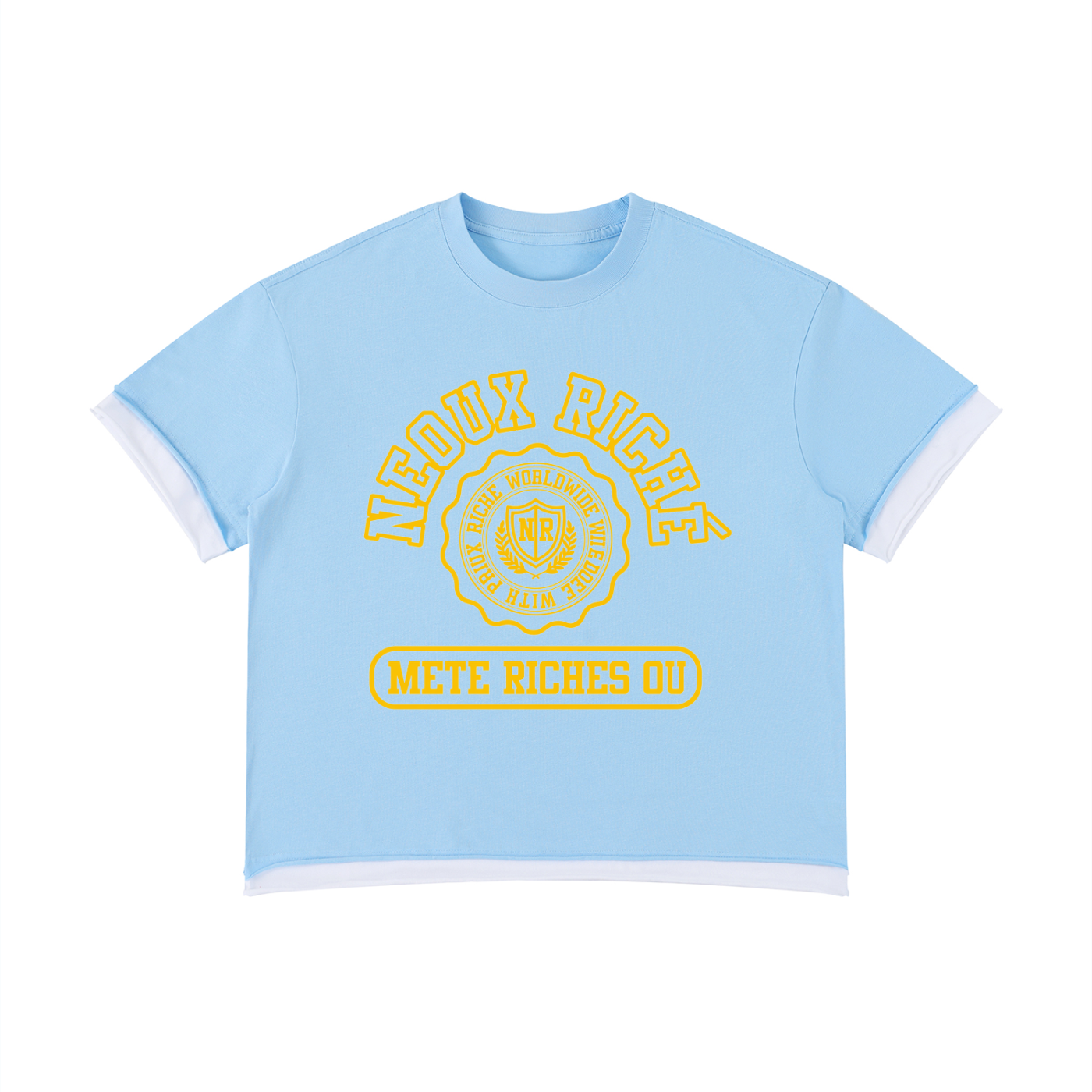 Unisex Boxy Color Block T-Shirt
