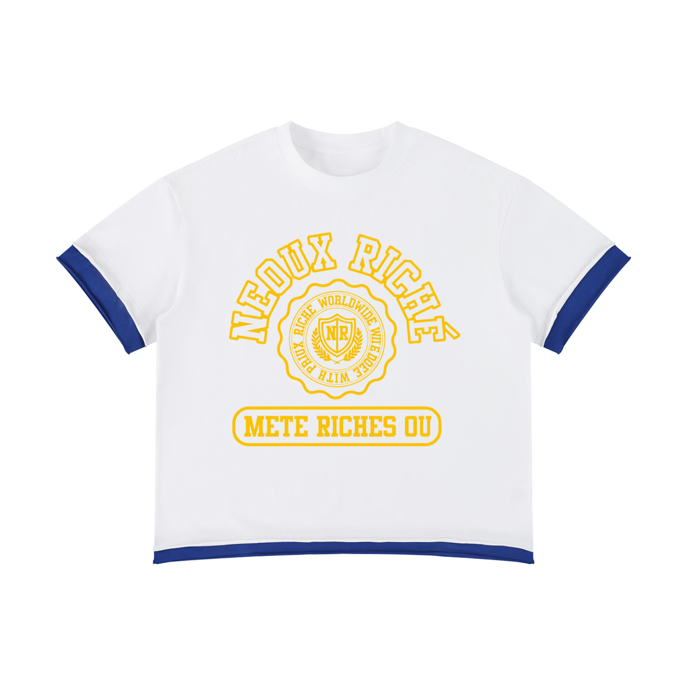 Unisex Boxy Color Block T-Shirt