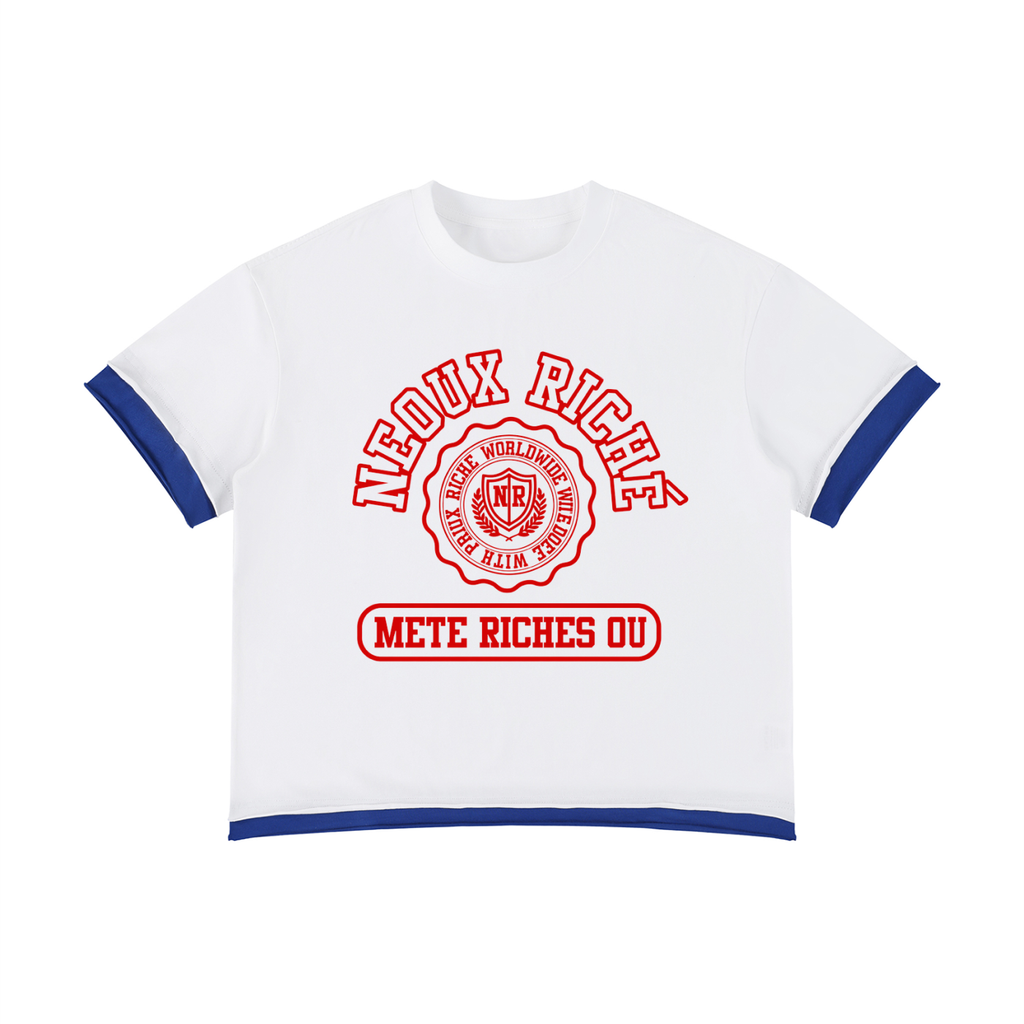 Unisex Boxy Color Block T-Shirt
