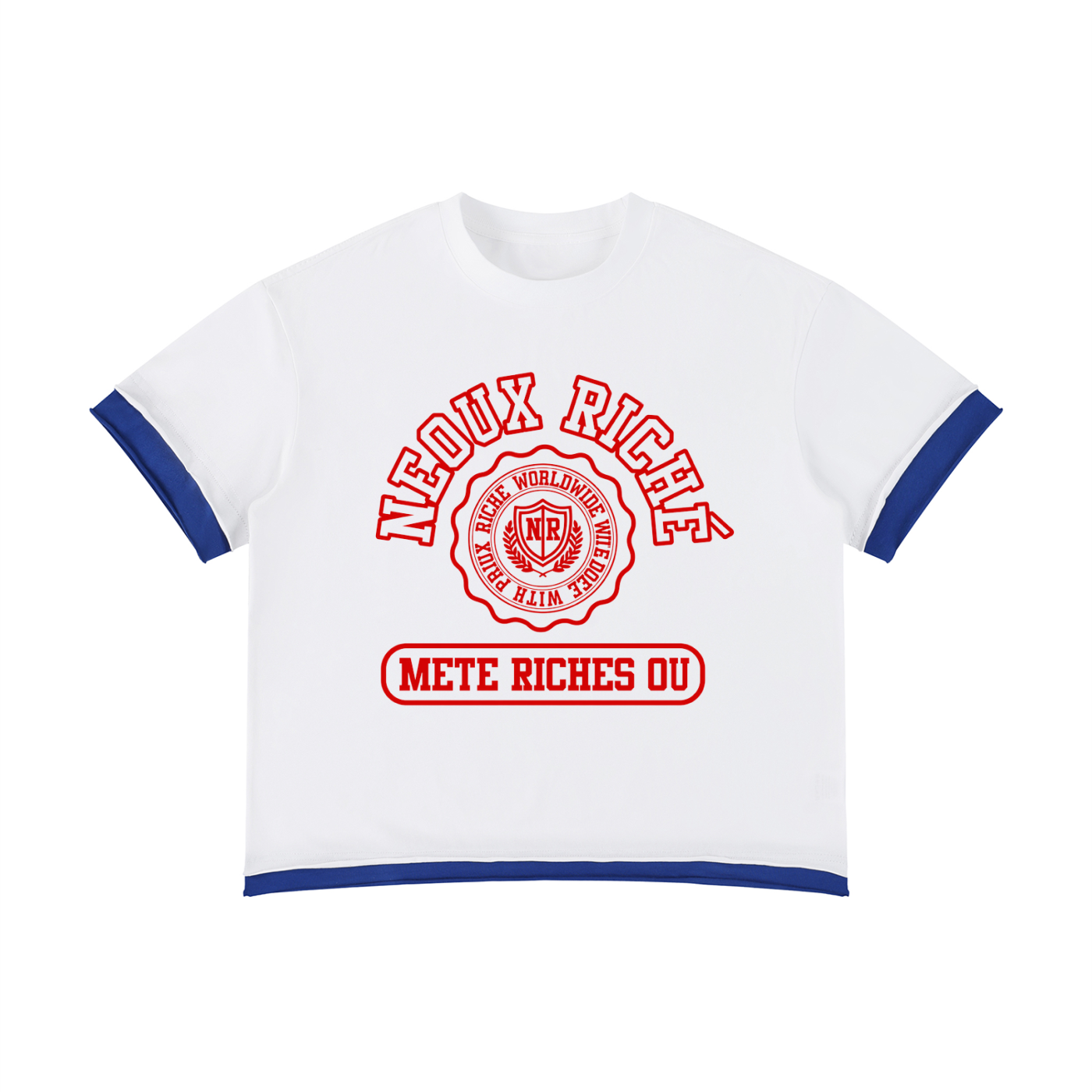 Unisex Boxy Color Block T-Shirt