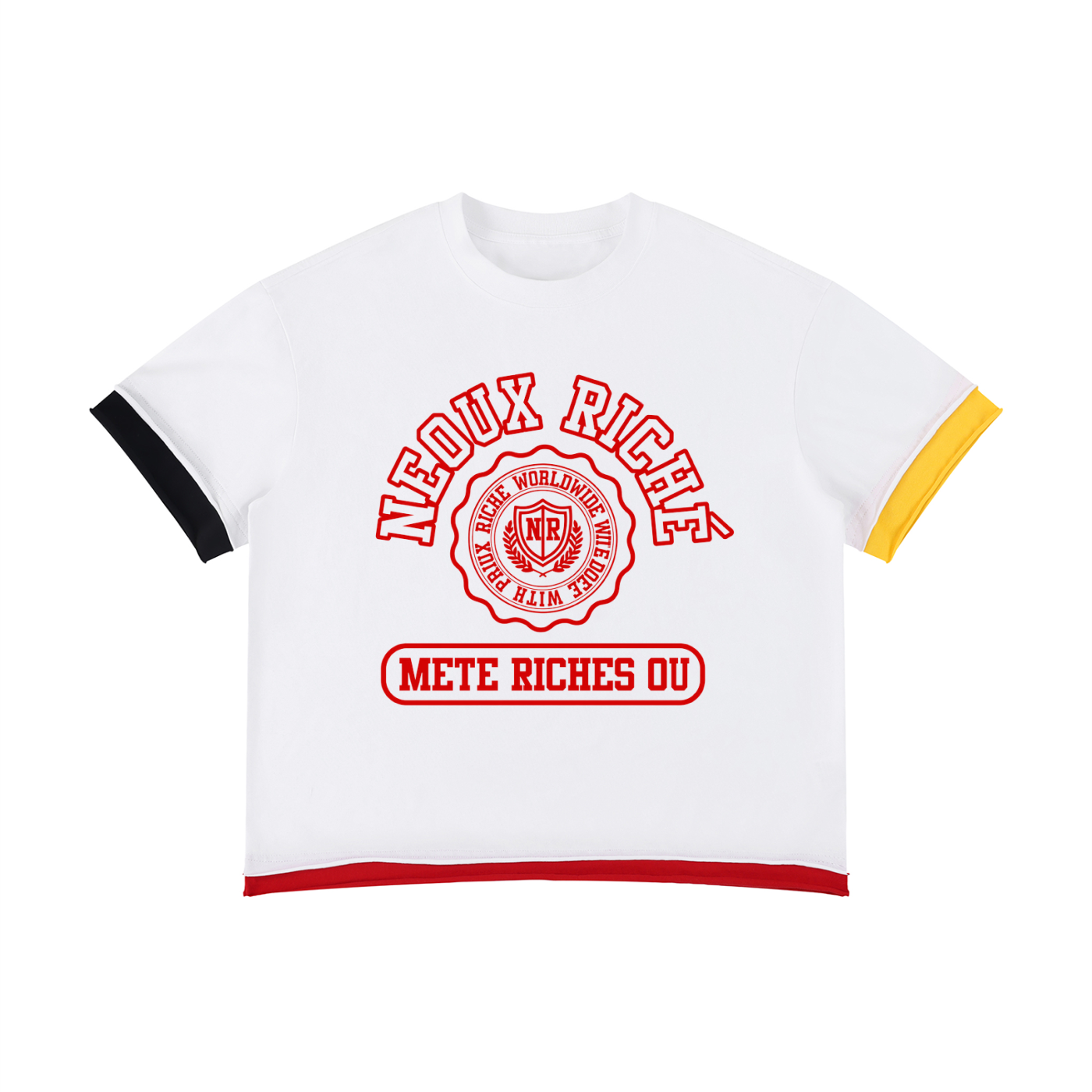Unisex Boxy Color Block T-Shirt