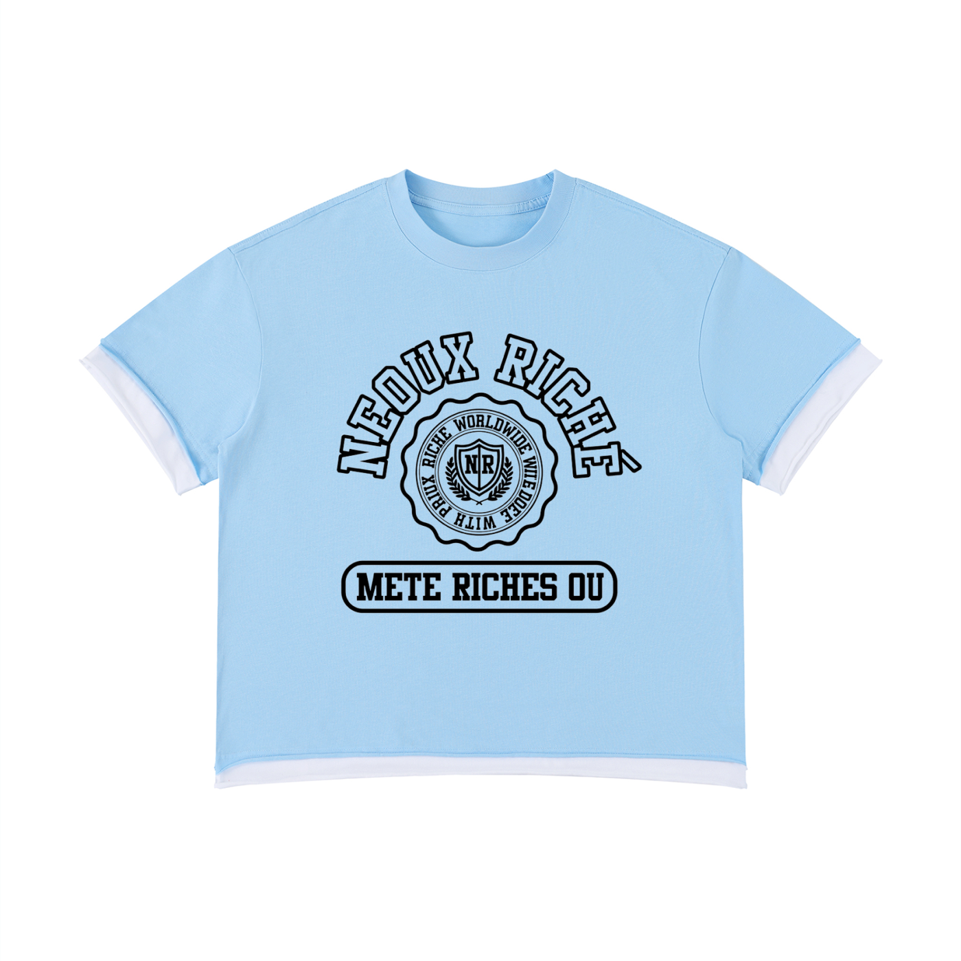 Unisex Boxy Color Block T-Shirt