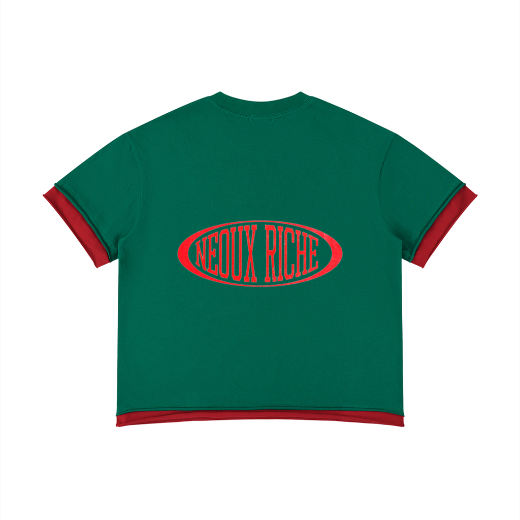 Unisex Boxy Color Block T-Shirt