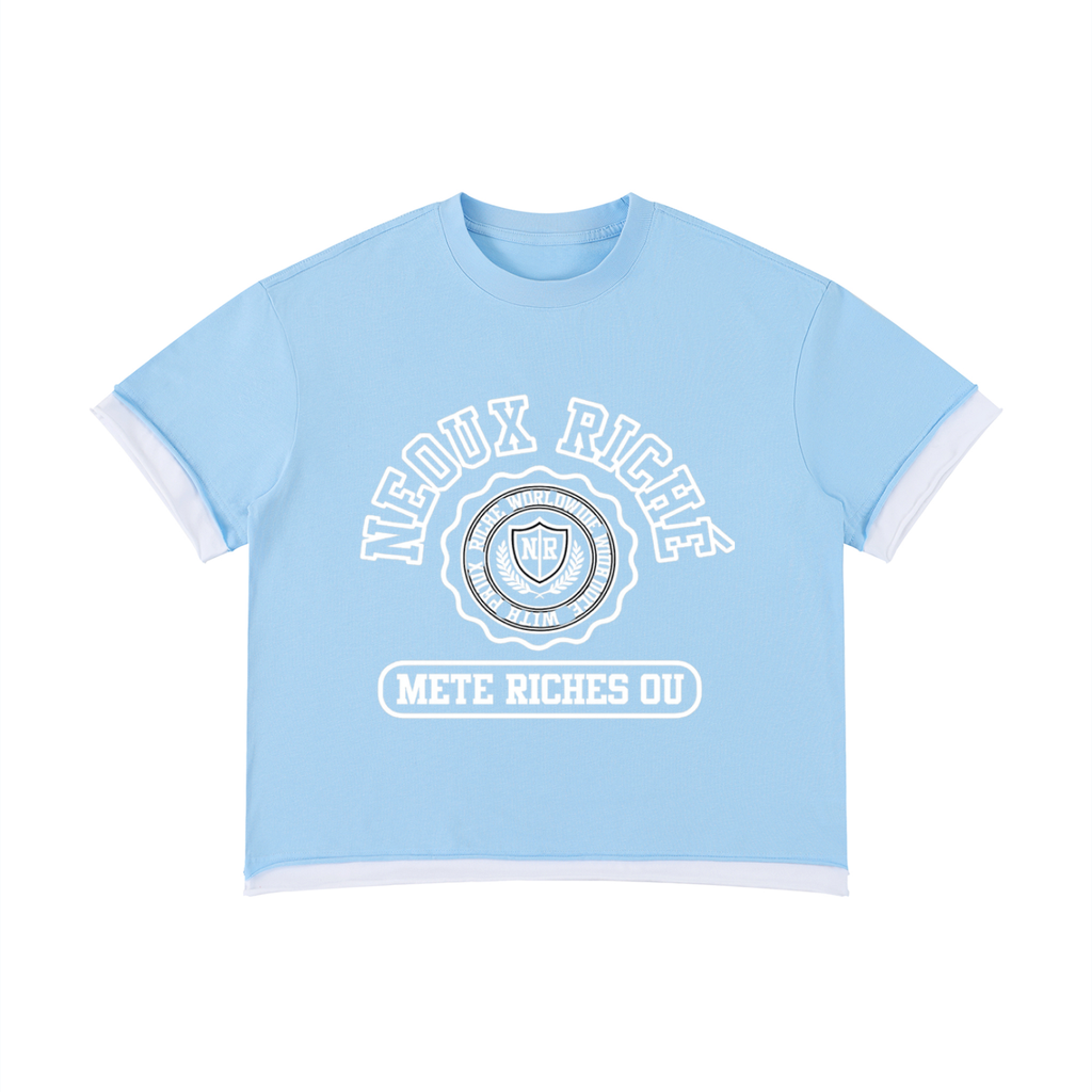 Unisex Boxy Color Block T-Shirt