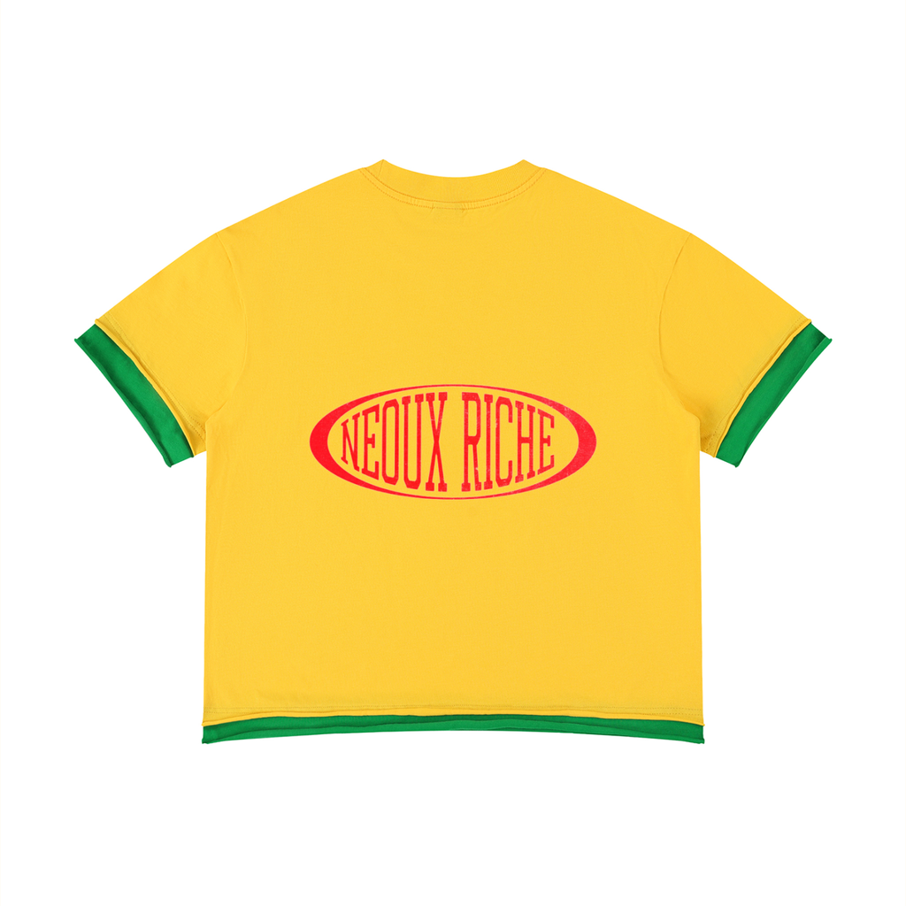 Unisex Boxy Color Block T-Shirt