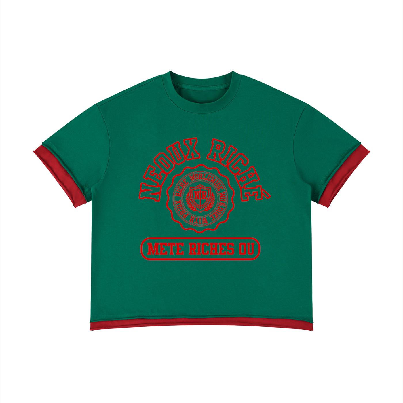 Unisex Boxy Color Block T-Shirt