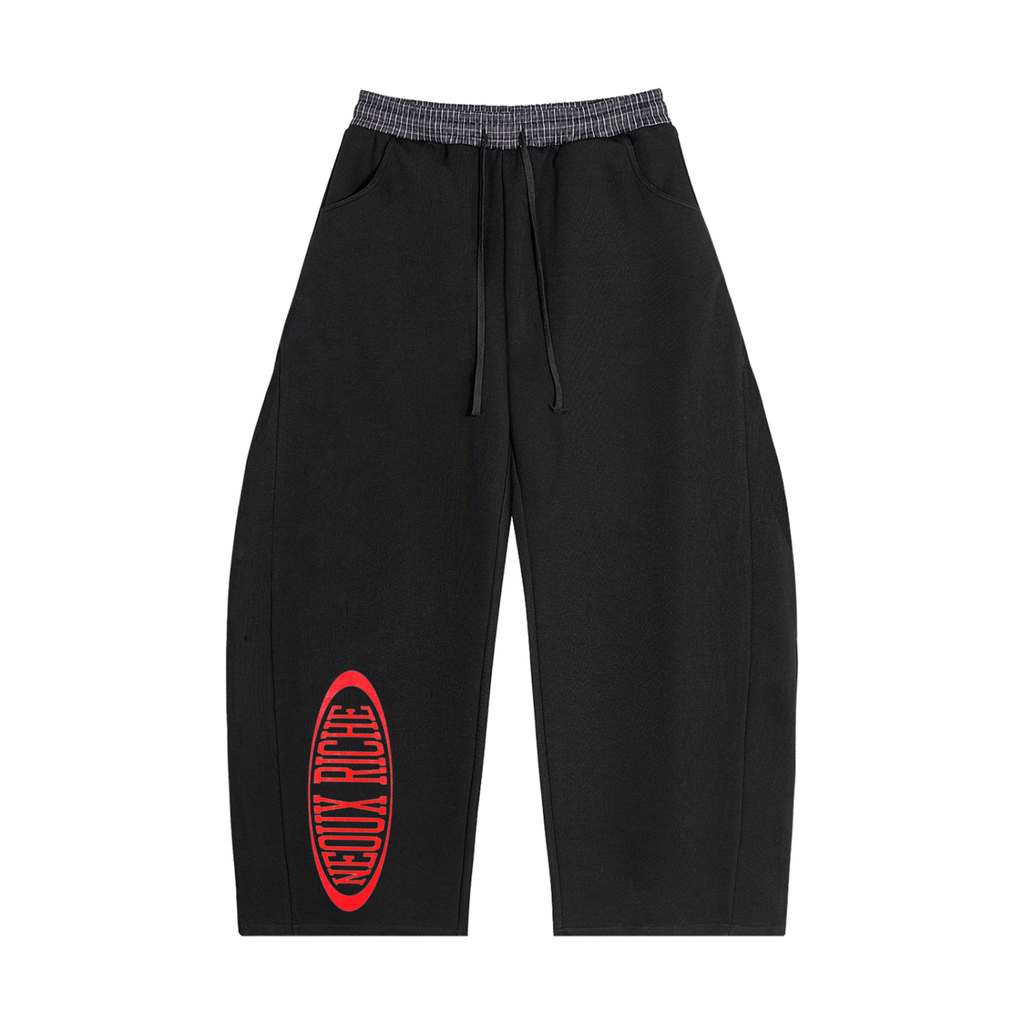Plaid Waistband Barrel Sweatpants