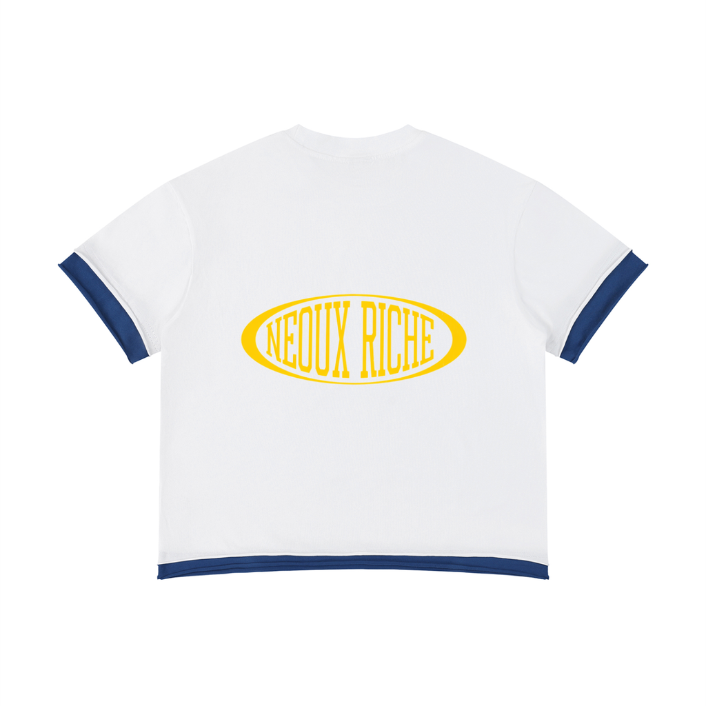 Unisex Boxy Color Block T-Shirt