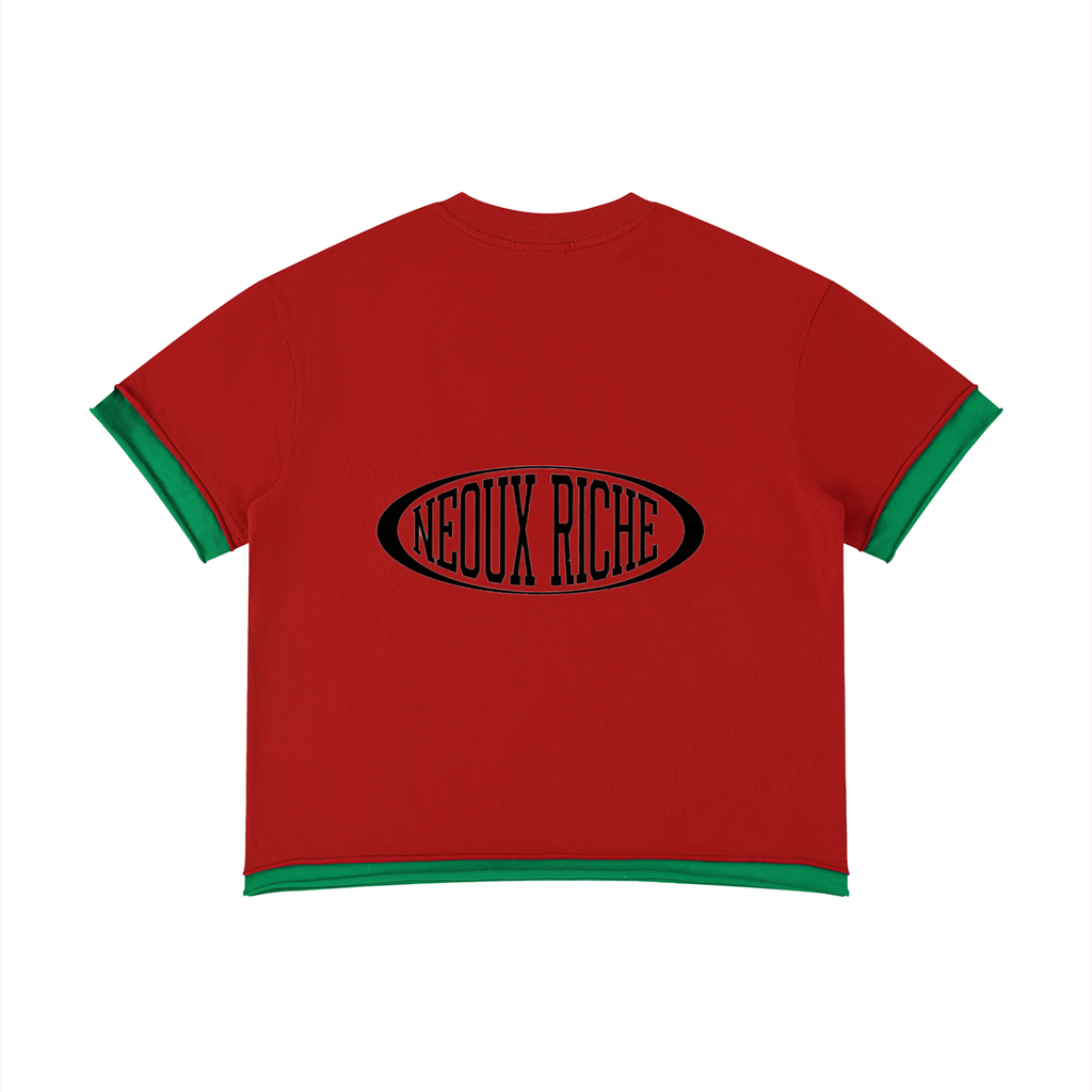 Unisex Boxy Color Block T-Shirt