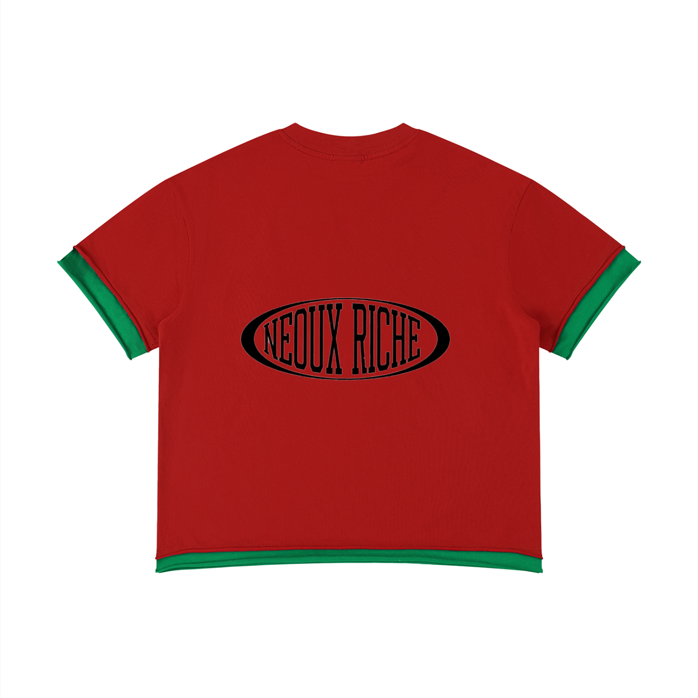 Unisex Boxy Color Block T-Shirt