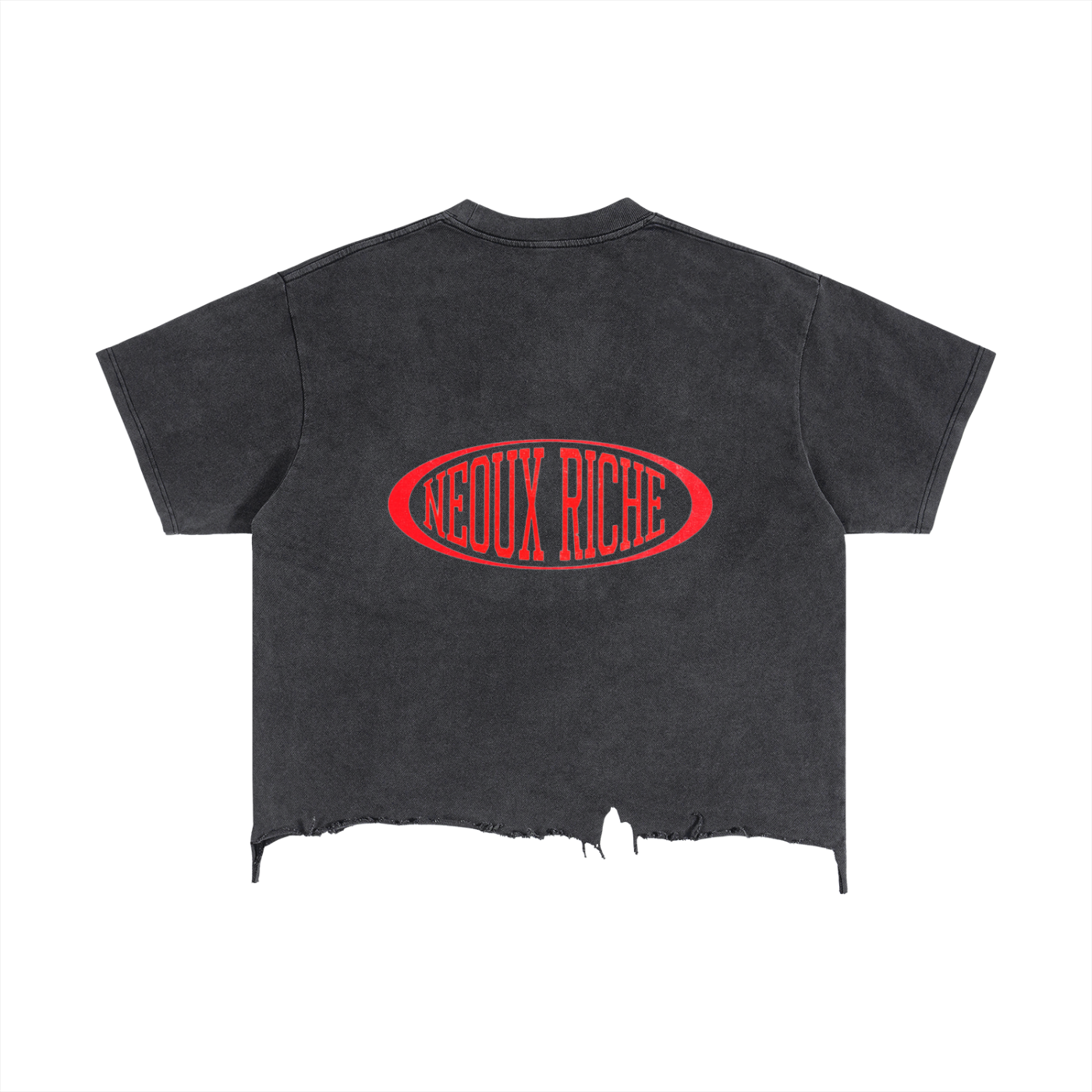 Vintage Wash Boxy Distressed Hem T-Shirt
