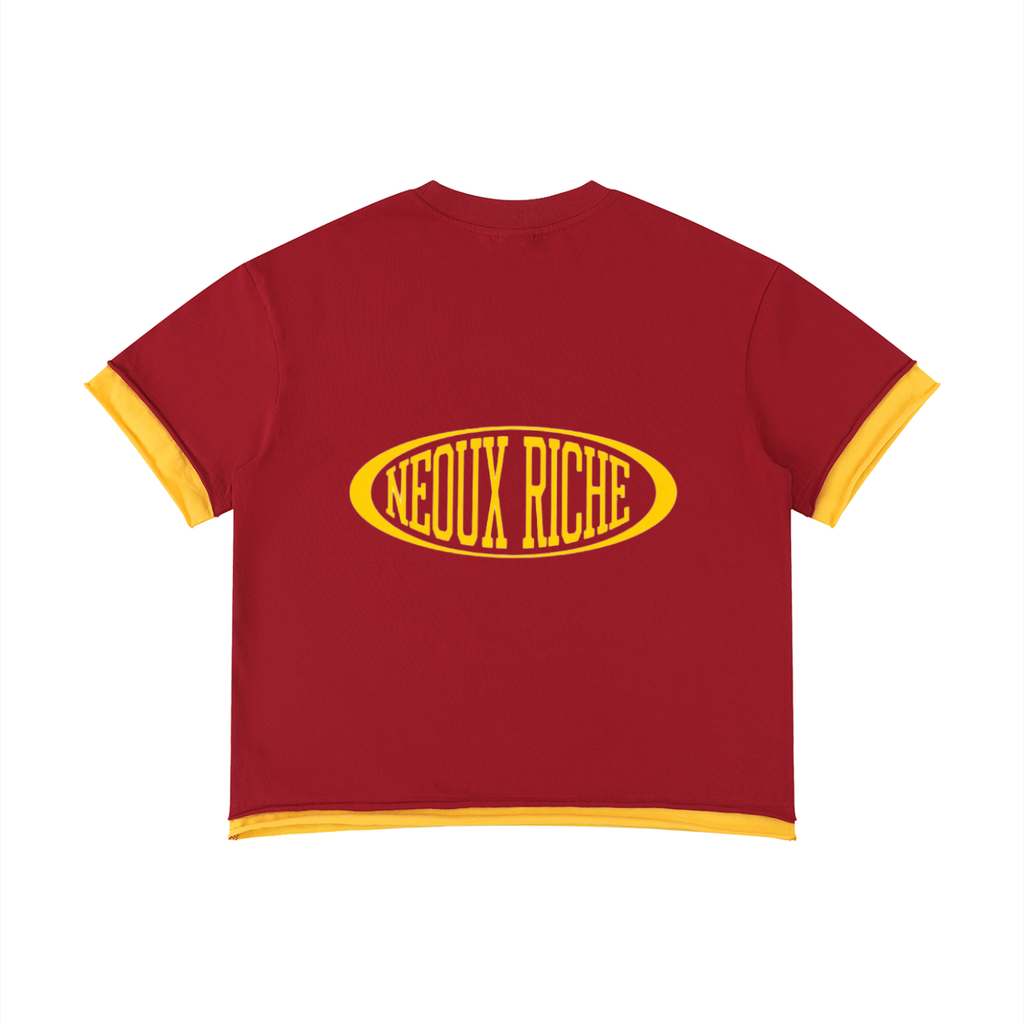 Unisex Boxy Color Block T-Shirt