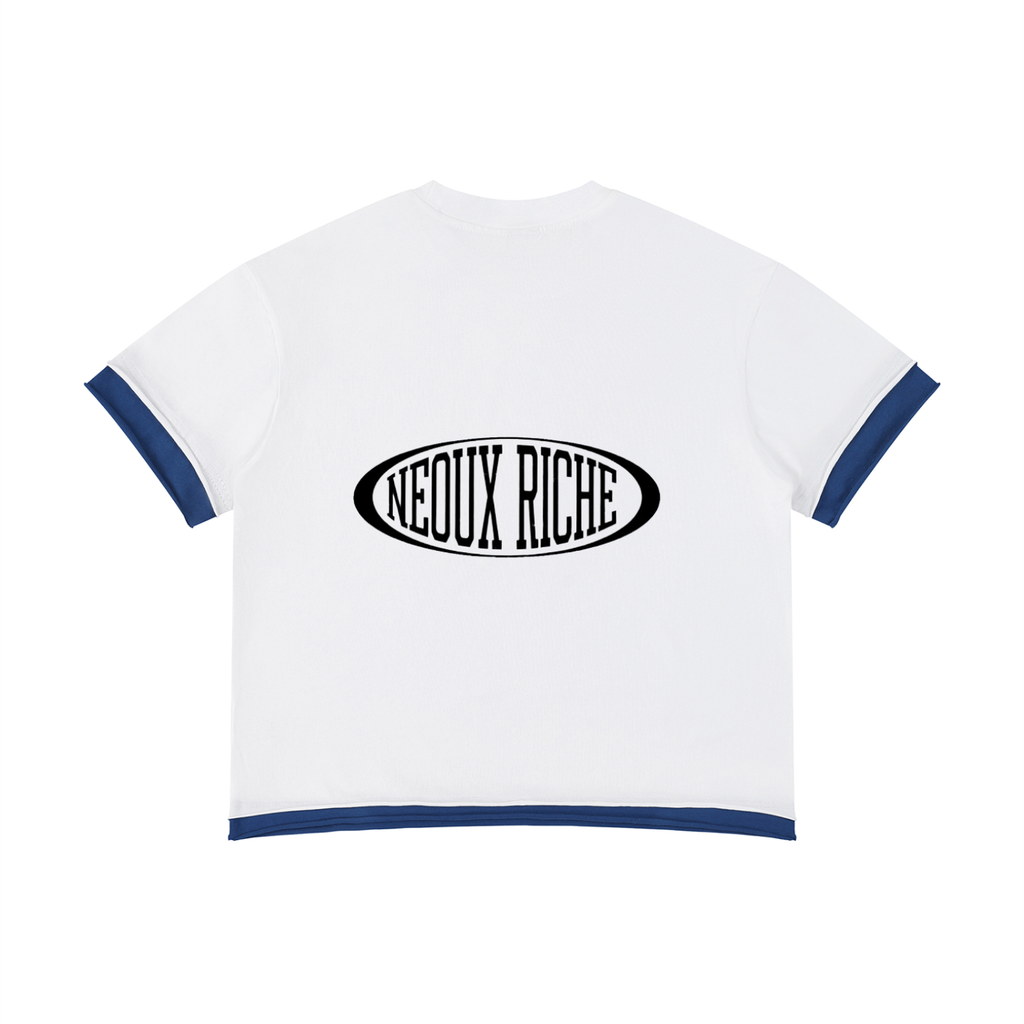 Unisex Boxy Color Block T-Shirt