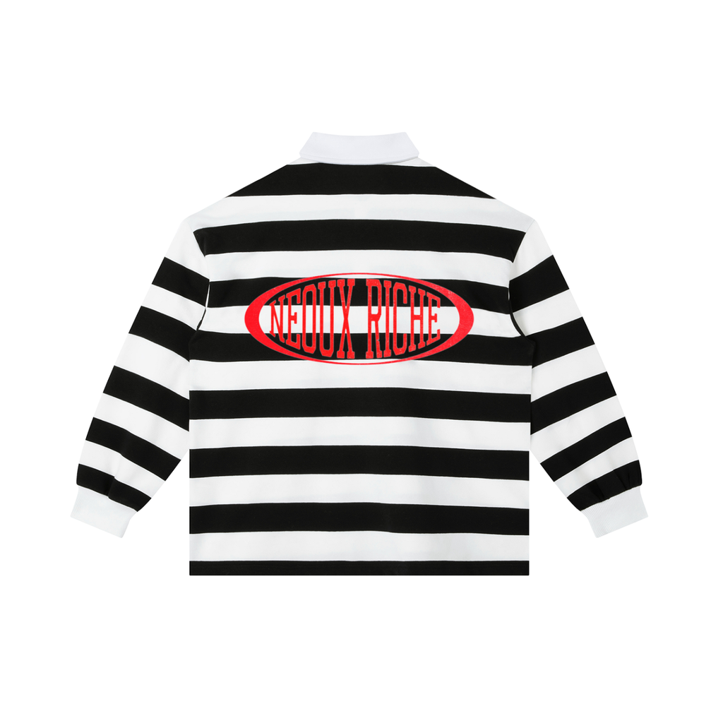 Color Block Stripe Polo Shirt