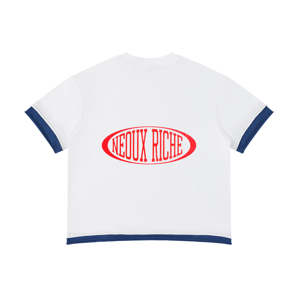 Unisex Boxy Color Block T-Shirt