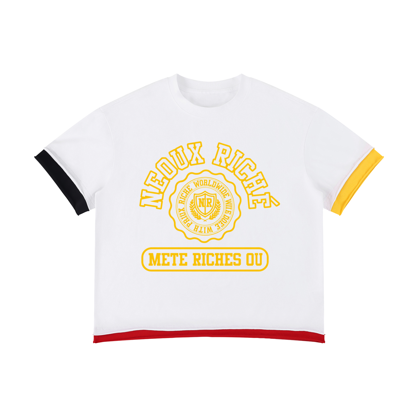 Unisex Boxy Color Block T-Shirt