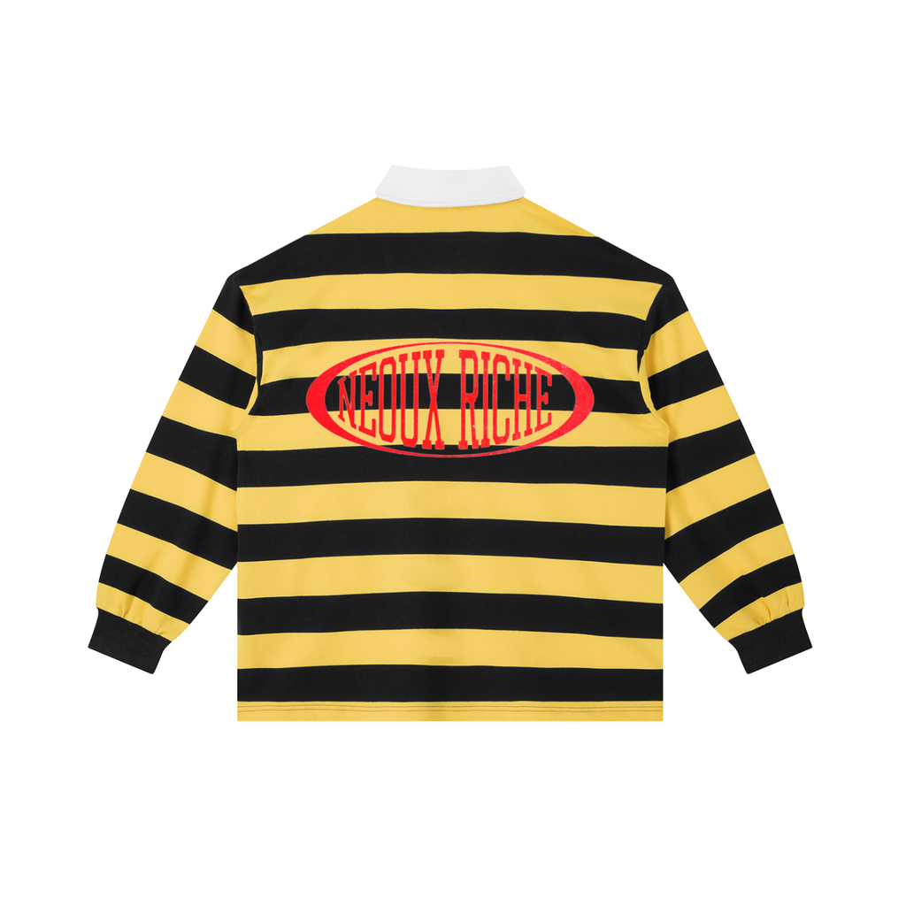 Color Block Stripe Polo Shirt