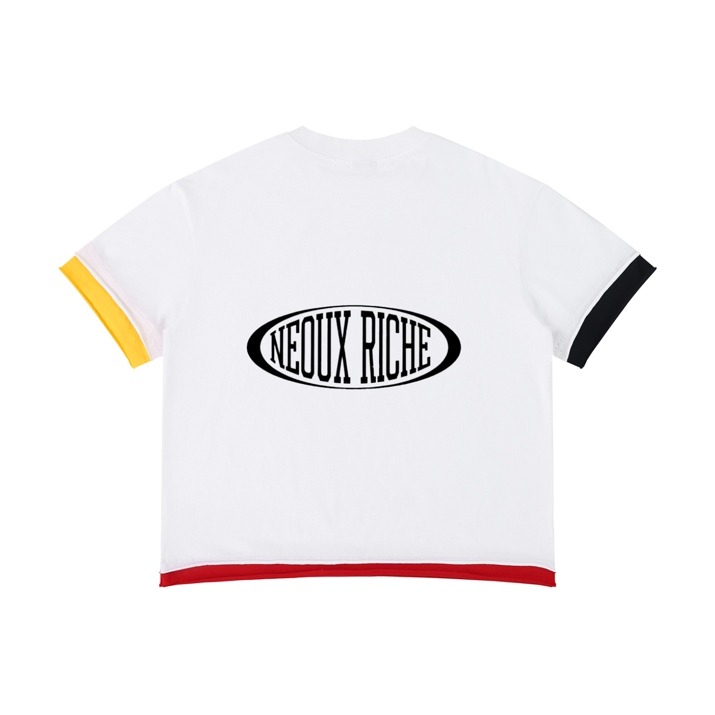Unisex Boxy Color Block T-Shirt