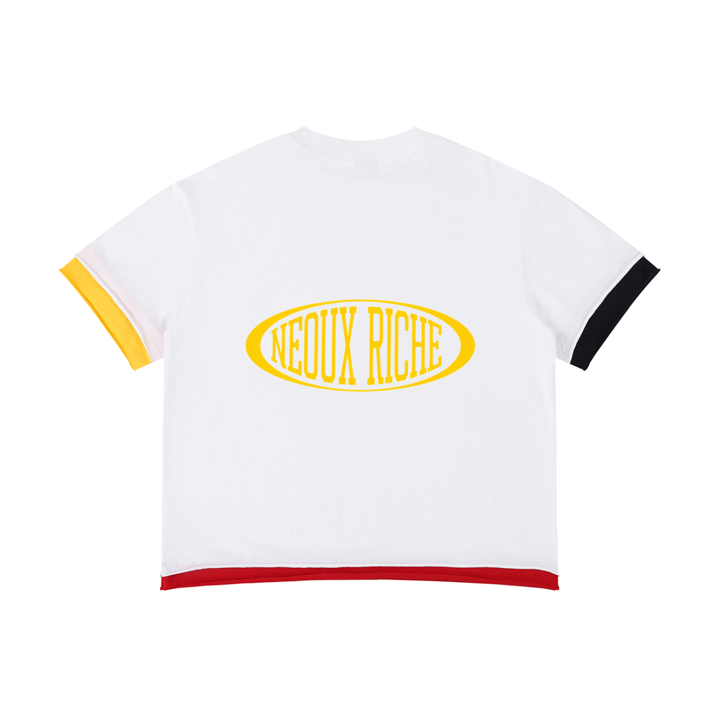 Unisex Boxy Color Block T-Shirt