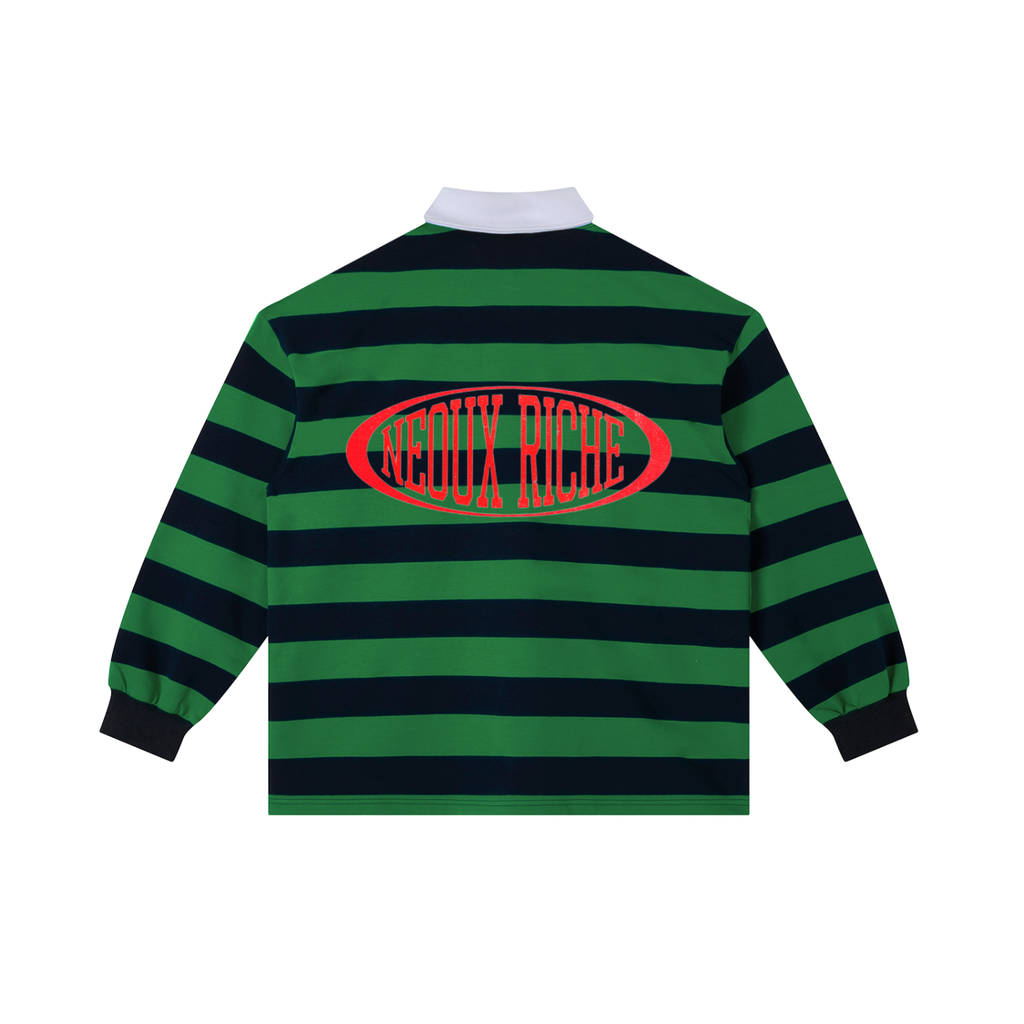 Color Block Stripe Polo Shirt