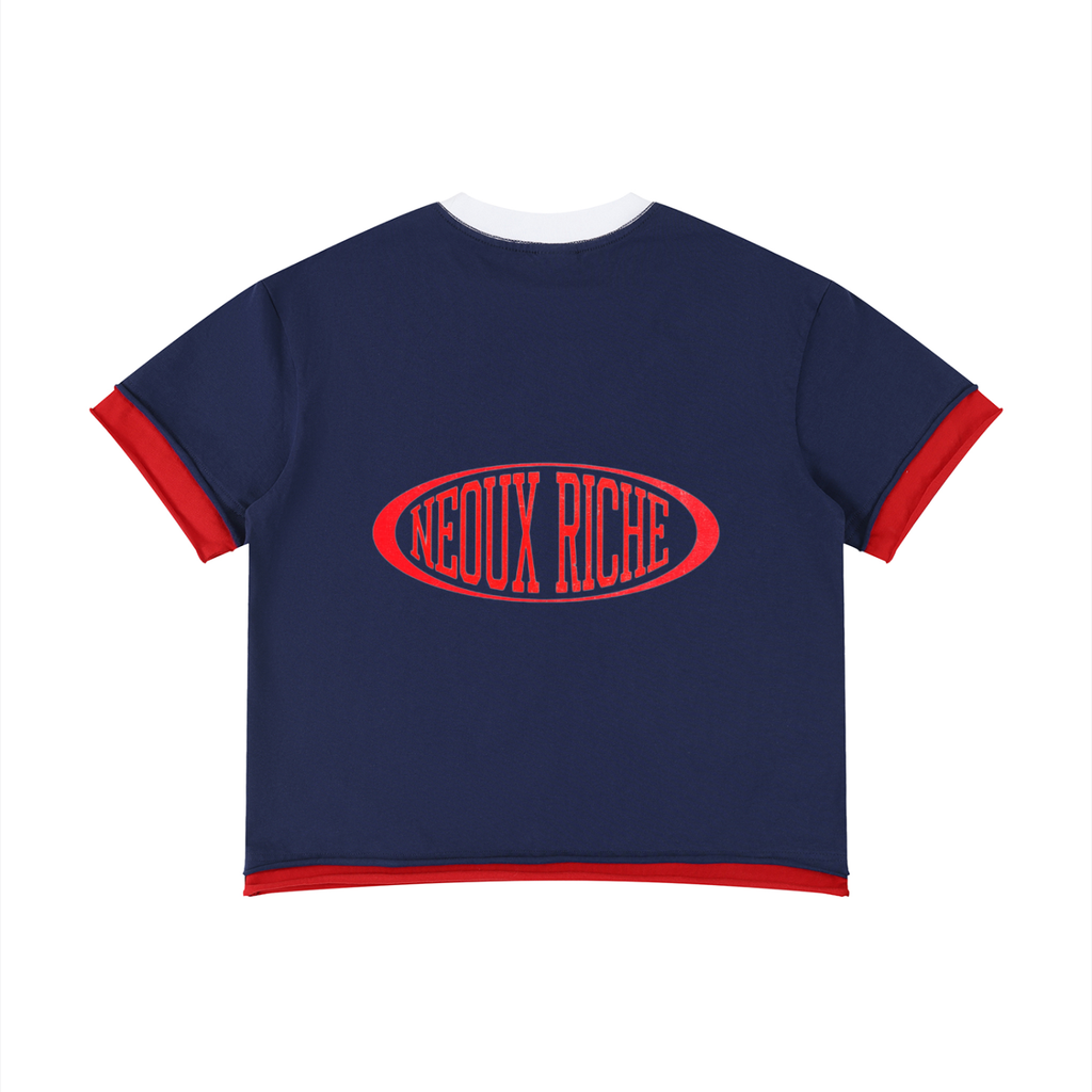Unisex Boxy Color Block T-Shirt