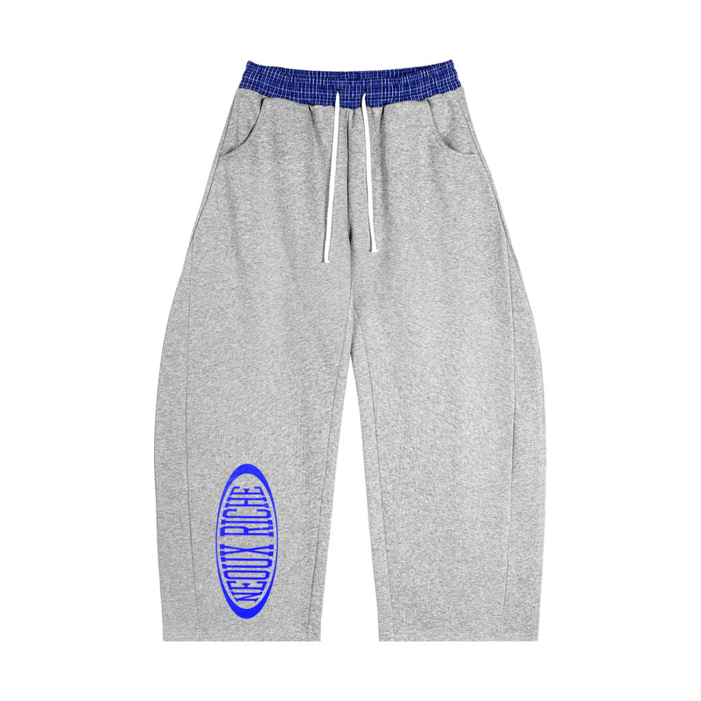 Plaid Waistband Barrel Sweatpants